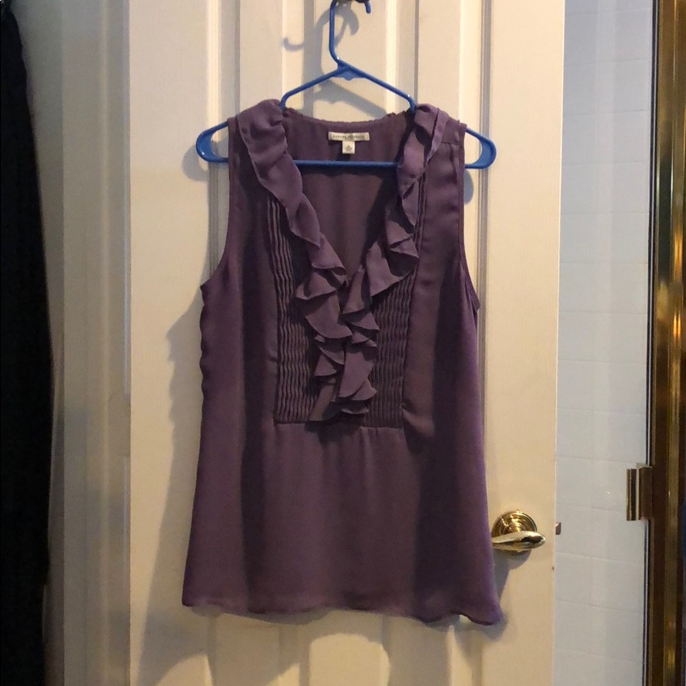 Banana republic purple sleeveless blouse